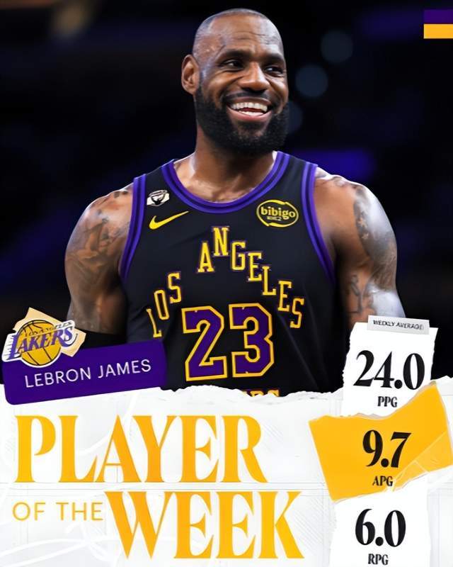 詹姆斯刷新历史最老周最佳纪录 东契奇伤情成湖